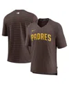 Nike Men's  Brown San Diego Padres Authentic Collection Pregame Raglan Performance V-neck T-shirt In Brown
