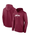 NIKE MEN'S NIKE BURGUNDY PHILADELPHIA PHILLIES AUTHENTIC COLLECTION PRACTICE PERFORMANCE PULLOVER HOODIE