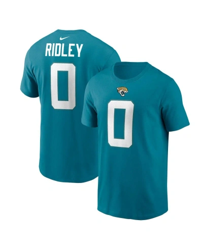 Nike Men's  Calvin Ridley Teal Jacksonville Jaguars Player Name And Number T-shirt