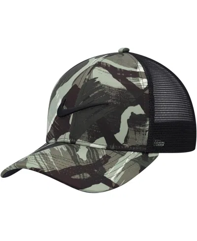 Nike Men's  Camo And Black Legacy91 Trucker Performance Snapback Hat In Camo,black