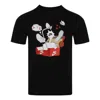 Nike Men's  Cartoon Shoes Box Logo Printing Round Neck Sports Short Sleeve Black T-shirt