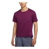 Nike Men's  Casual Breathable Running Training Short Sleeve Wine Red T-shirt In Red