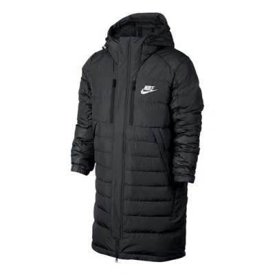 Nike Men's  Casual Long Knee-length Down Black Jacket