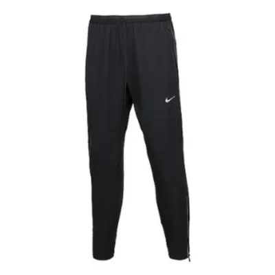 Nike Men's  Casual Micro Mark Printing Straight Solid Color Reflective Sports Pants/trousers/joggers  In Black
