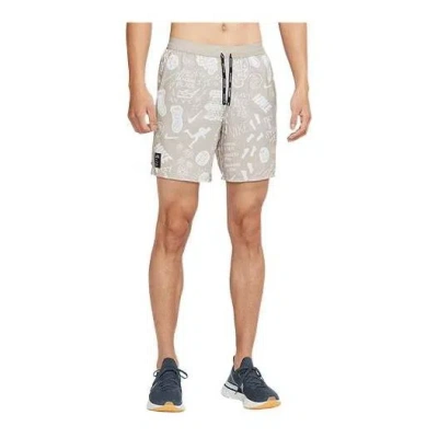 Nike Men's  Casual Sports Printing Running Shorts University Gray In Multi