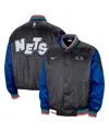 Nike Men's  Charcoal Brooklyn Nets 2023/24 City Edition Courtside Premier Full-snap Bomber Jacket In Charcoal