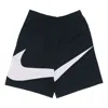 Nike Men's  Colorblock Large Logo Printing Casual Shorts Black