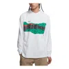 Nike Men's  Colorblock Logo Skateboard Long Sleeves Polo Shirt White