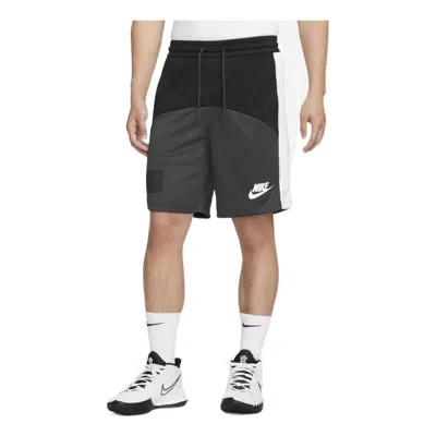 Nike Men's  Colorblock Logo Straight Shorts Black Gray
