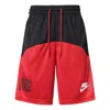 Nike Men's  Colorblock Logo Straight Shorts Black Red