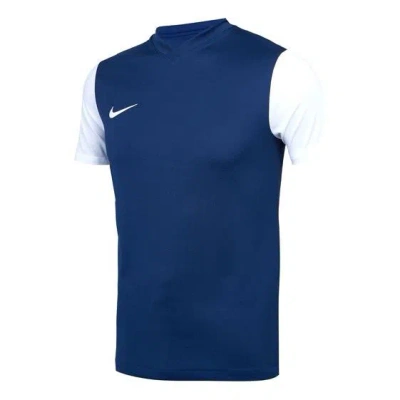 Nike Men's  Colorblock Logo Tournament Sports Training Short Sleeve Navy Blue T-shirt