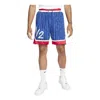 Nike Men's  Colorblock Stripe Numeric Lacing Sports Shorts Blue