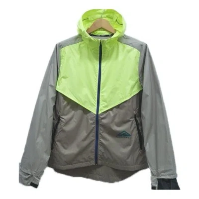 Nike Men's  Colorblock Zipper Hooded Running Jacket Colorblock In Gray