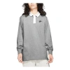 Nike Men's  Contrasting Colors Long Sleeves Polo Gray Polo Shirt