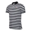 Nike Men's  Contrasting Colors Stripe Short Sleeve Polo Black Polo Shirt