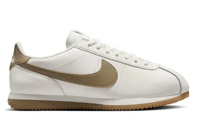 Pre-owned Nike Men's  Cortez Leather Sneakers In Sail/gum Yellow/parachute Beige In Multi