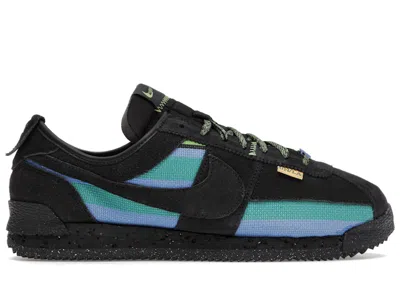 Pre-owned Nike Men's  Cortez Sp Union Sneakers In Off Noir/neptune Green