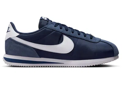 Pre-owned Nike Men's  Cortez Txt Sneakers In Midnight Navy Blue/white