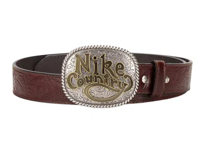 Pre-owned Nike Men's  Country Belt In Brown/silver In Multi