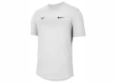 Pre-owned Nike Men's  Court Drifit Adv Rafa Tennis T-shirt In White