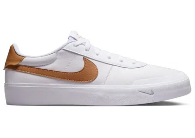 Pre-owned Nike Men's  Court Shot Sneakers In White/flax