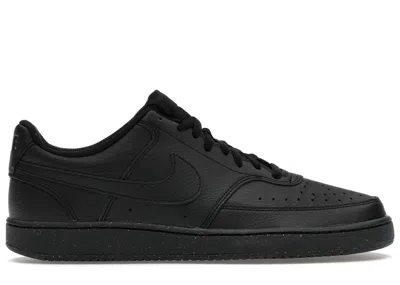 Pre-owned Nike Men's  Court Vision Low Next Nature Triple Sneakers In Black