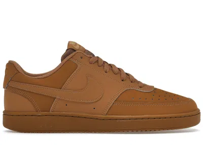 Pre-owned Nike Men's  Court Vision Low Sneakers In Wheat