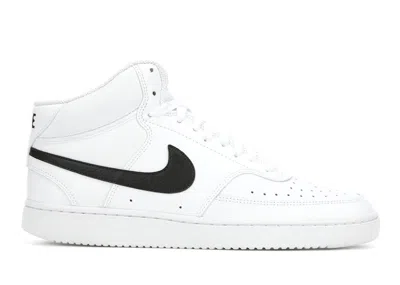 Pre-owned Nike Men's  Court Vision Mid Sneakers In White/black In Multi