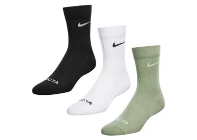 Pre-owned Nike Men's  Crew Cardinal Stock Socks (3 Pack)