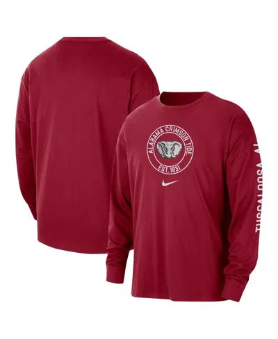 Nike Men's  Crimson Alabama Crimson Tide Heritage Max90 Long Sleeve T-shirt
