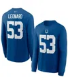 Nike Men's  Darius Leonard Royal Indianapolis Colts Player Name And Number Long Sleeve T-shirt In Royal