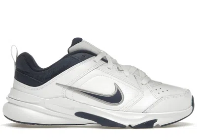 Pre-owned Nike Men's  Defy All Day Sneakers In White/midnight Navy Blue/metallic Silver