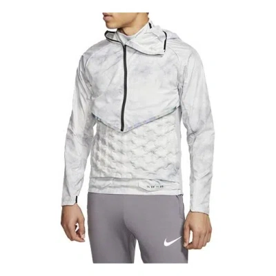 Nike Men's  Detachable Vest Hooded Jacket Gray In White