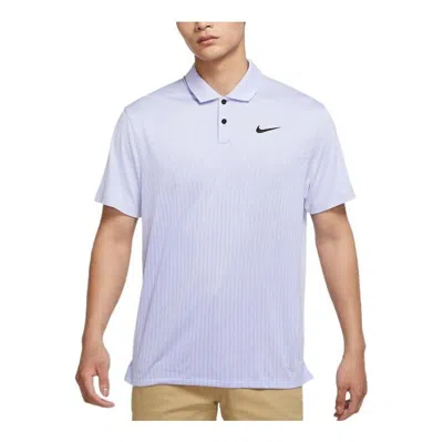 Nike Men's  Dri-fit Adv Solid Color Golf Short Sleeve Purple Polo Shirt