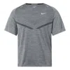 Nike Men's  Dri-fit Adv Techknit Ultra Solid Color Reflective Running Sports Short Sleeve Gray In Gray