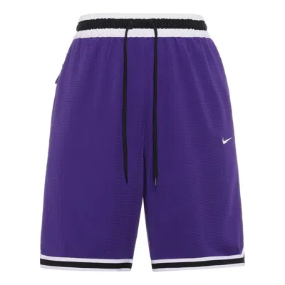 Nike Men's  Dri-fit Dna Contrasting Colors Straight Shorts Purple