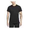 Nike Men's  Dri-fit Logo Solid Color Training Sports Short Sleeve Black T-shirt