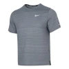 Nike Men's  Dri-fit Miler Running Training Sports Short Sleeve Smoke Grey T-shirt 'gray Silver'