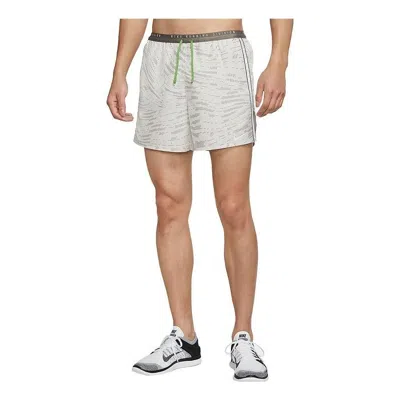 Nike Men's  Dri-fit Quick Dry Breathable Running Sports Lacing Shorts Light Bone In White