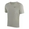 Nike Men's  Dri-fit Rise 365 Breathable Soft Solid Color Running Short Sleeve Light Bone T-shirt In White