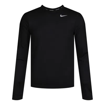 NIKE MEN'S NIKE DRI-FIT RUNNING TRAINING SPORTS ROUND NECK BLACK GYM CLOTHES