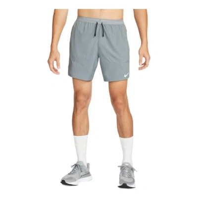 Nike Men's  Dri-fit Solid Color Logo Printing Straight Quick Dry Breathable Sports Shorts Smoke Gray