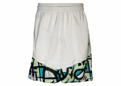 Pre-owned Nike Men's  Drifit Loose Fit Shorts In White/black/green In Multi