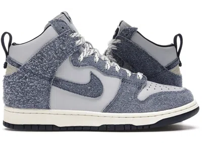 Pre-owned Nike Men's  Dunk High Ab Notre Midnight Navy Sneakers In Pearl White/blue Void/grand Purple