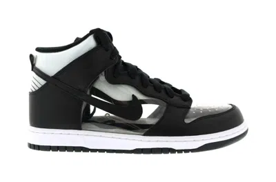 Pre-owned Nike Men's  Dunk High Comme Des Garcons Clear Sneakers In Black/white In Multi