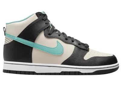 Pre-owned Nike Men's  Dunk High Emb Beige Sneakers In Pearl White/washed Teal/black