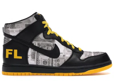 Pre-owned Nike Men's  Dunk High Supreme Tz Laf Flom Sneakers In Black/varsity Maize