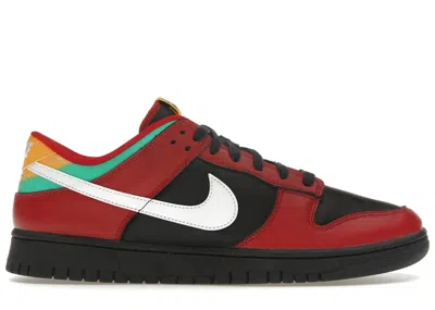 Pre-owned Nike Men's  Dunk Low Biker Tattoos Sneakers In Black/white/gym Red