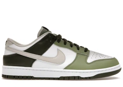 Pre-owned Nike Men's  Dunk Low Cargo Khaki Sneakers In White/light Bone/oil Green In Multi