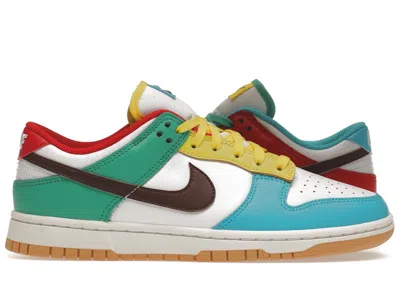 Pre-owned Nike Men's  Dunk Low Free 99 Sneakers In White/light Chocolate/roma Green